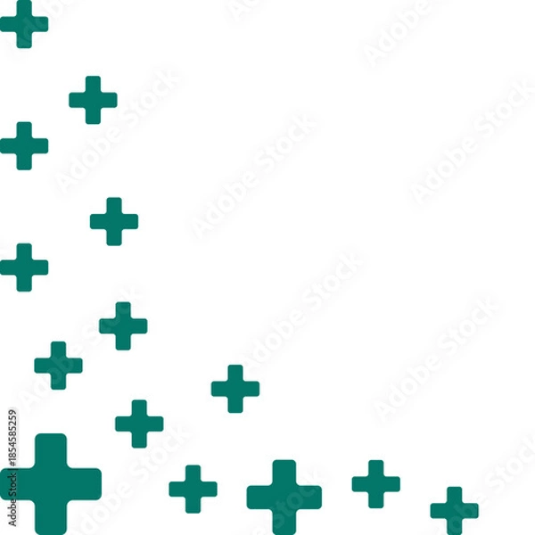 Fototapeta Medical Cross Pattern Corner