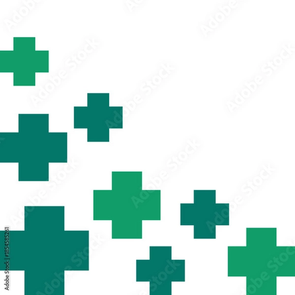 Fototapeta Medical Cross Pattern Corner