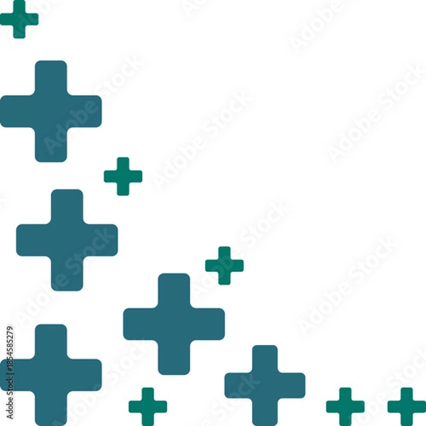 Fototapeta Medical Cross Pattern Corner