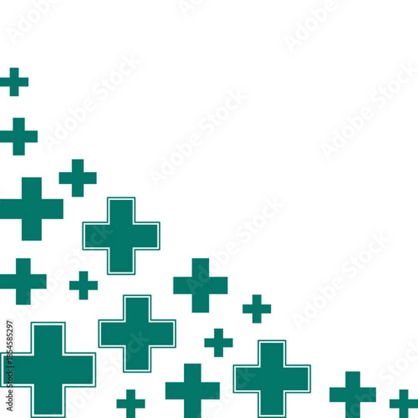 Fototapeta Medical Cross Pattern Corner