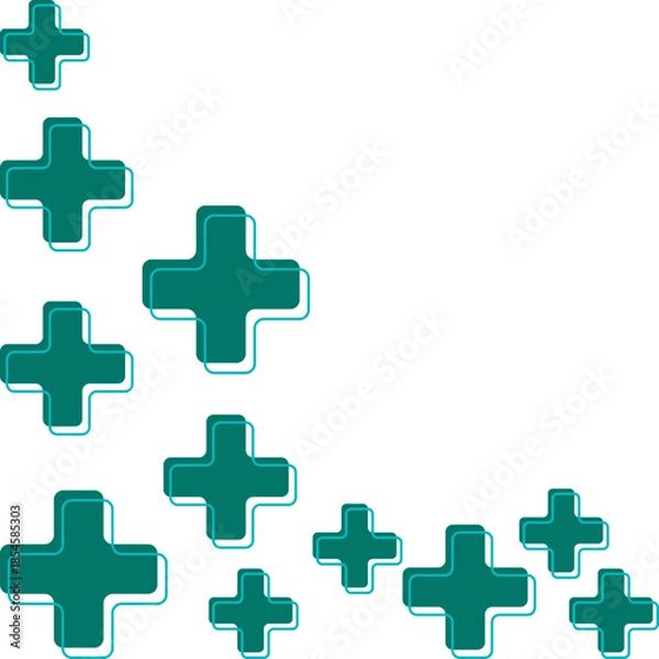 Fototapeta Medical Cross Pattern Corner