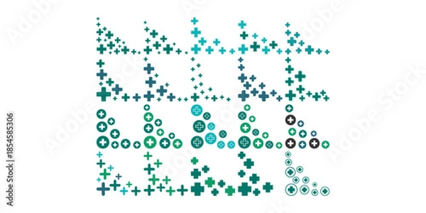 Fototapeta Medical Cross Pattern Corner