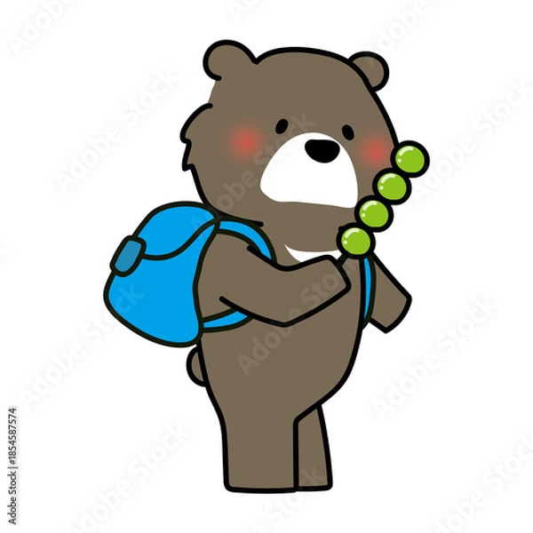 Fototapeta 食べ歩きをするクマ