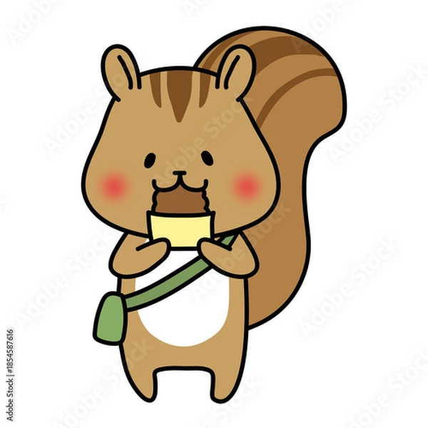 Fototapeta 食べ歩きをするリス