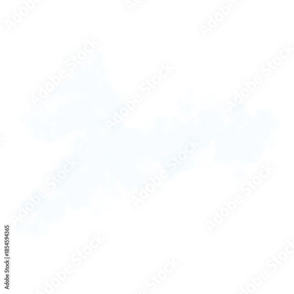 Obraz Drifting White Mist Stream Isolated on Transparent Background