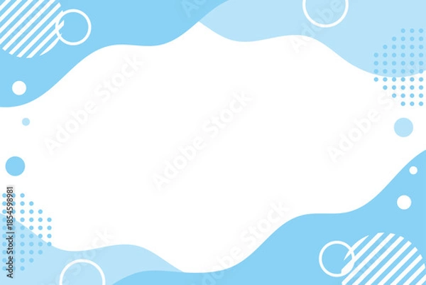 Fototapeta アブストラクト　フレーム　水色　イラスト