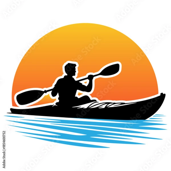 Obraz Kayaking Logo Illustration.