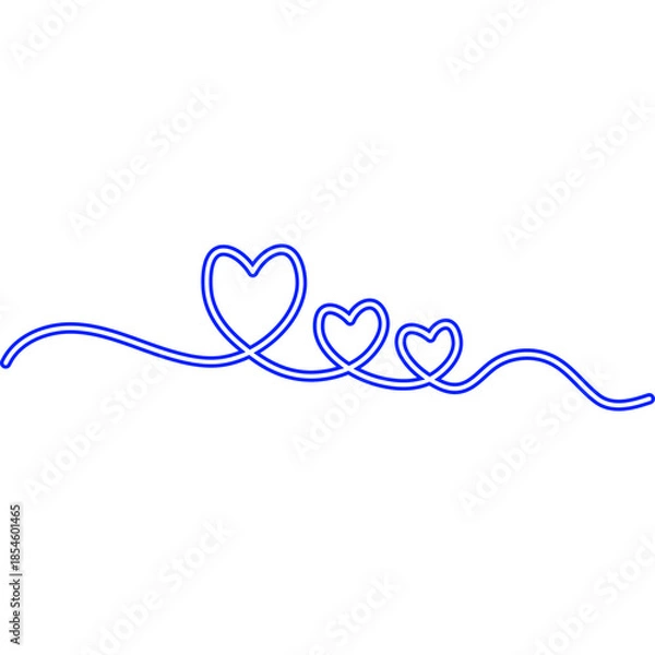 Obraz Continuous Line Heart Neon
