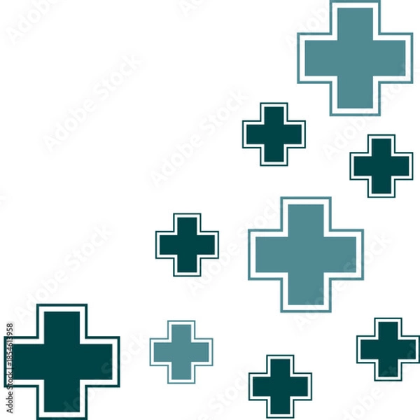 Obraz Medical Cross Pattern Corner