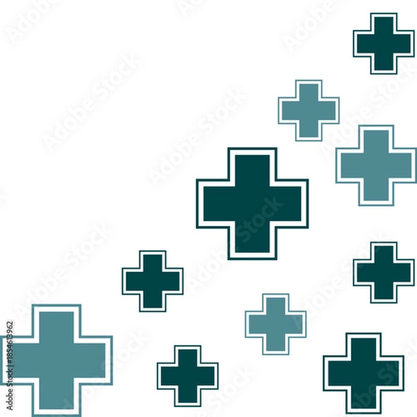 Obraz Medical Cross Pattern Corner