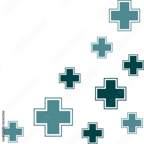 Obraz Medical Cross Pattern Corner
