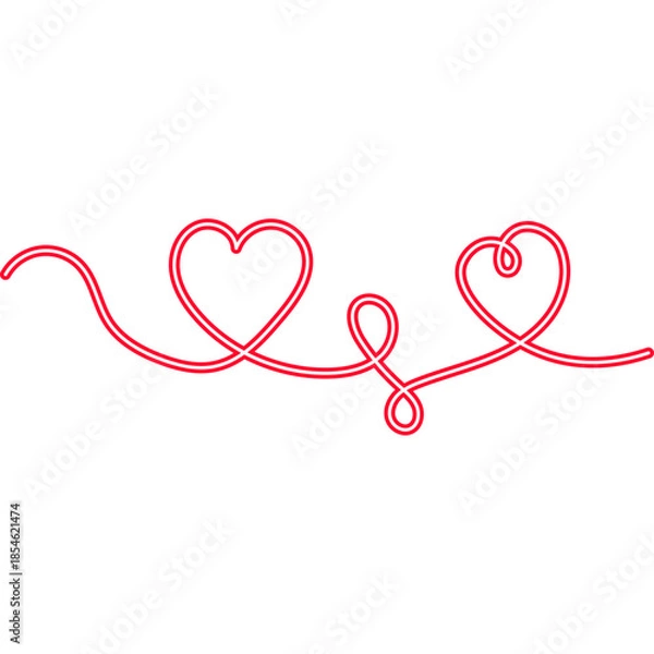 Obraz Continuous Line Heart Neon