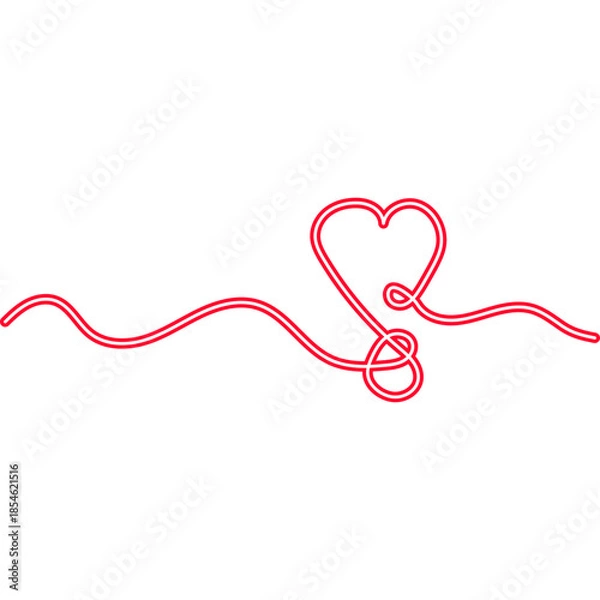 Obraz Continuous Line Heart Neon