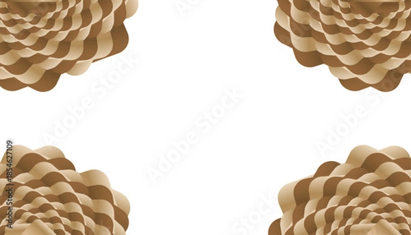 Obraz Abstract Brown Spiral Flower Corners Background