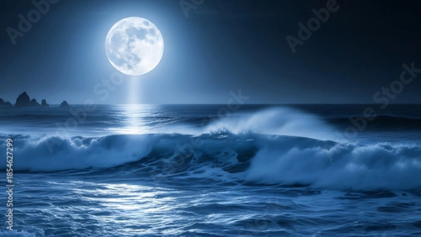 Obraz moon over water
