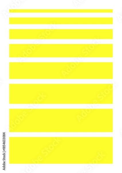 Obraz 黄色の細い線と太い線･四角形の囲みのセット - アンダーライン･注意･重要ポイントの装飾素材集