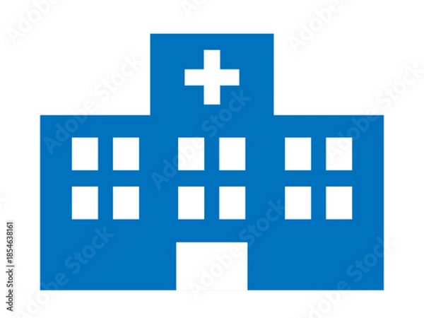 Obraz 病院のシルエット（医療機関のアイコン）