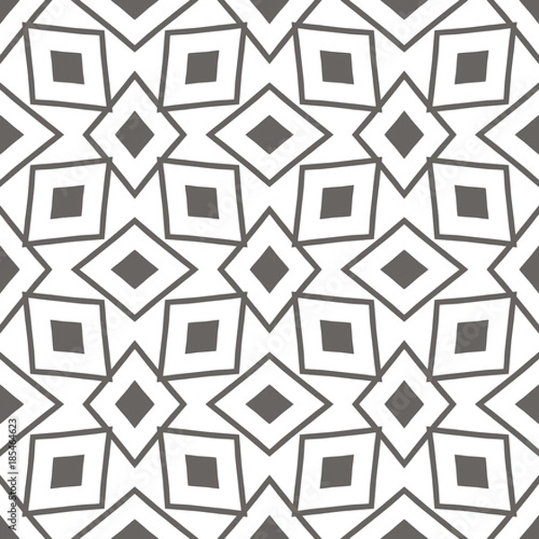 Obraz Black and White Seamless Ethnic Pattern