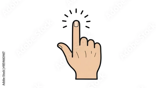 Obraz Index finger pointing gesture representing user navigation