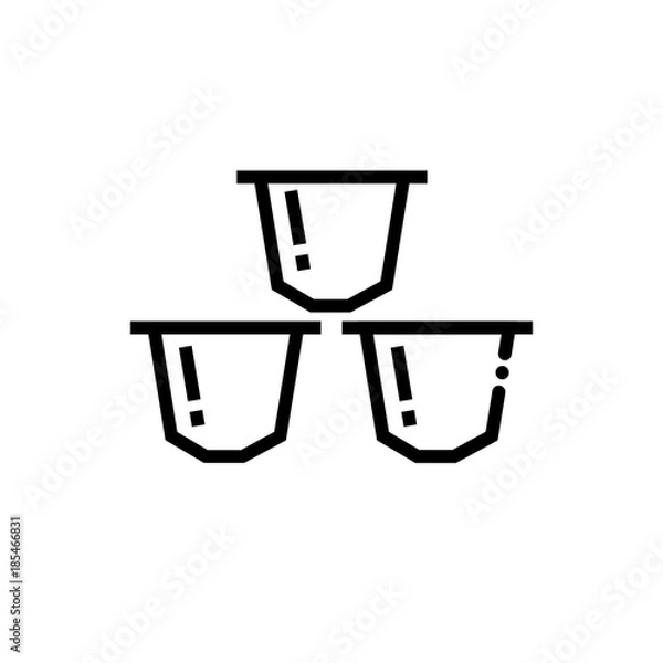Obraz Coffee capsules vector icon