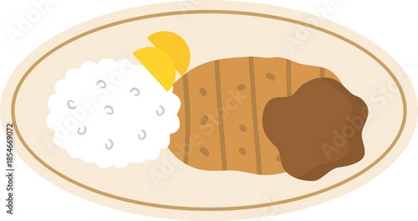 Fototapeta 돼지 돈가스 음식