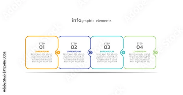 Fototapeta Vector infographic business template colorful design