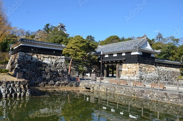 Fototapeta 高知城 追手門と天守閣