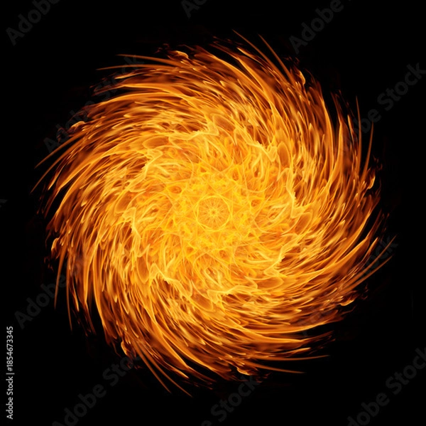 Obraz Abstract Fire flame on black background