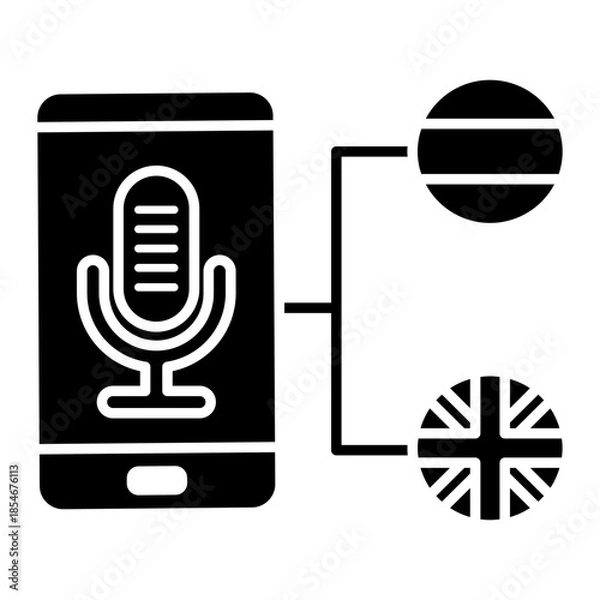 Obraz language app Solid icon