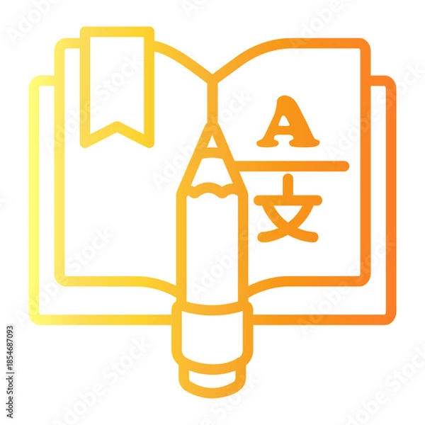 Obraz learning Line Gradient Icon