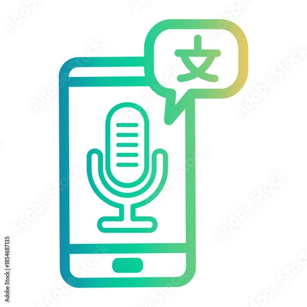 Obraz podcast Line Gradient Icon