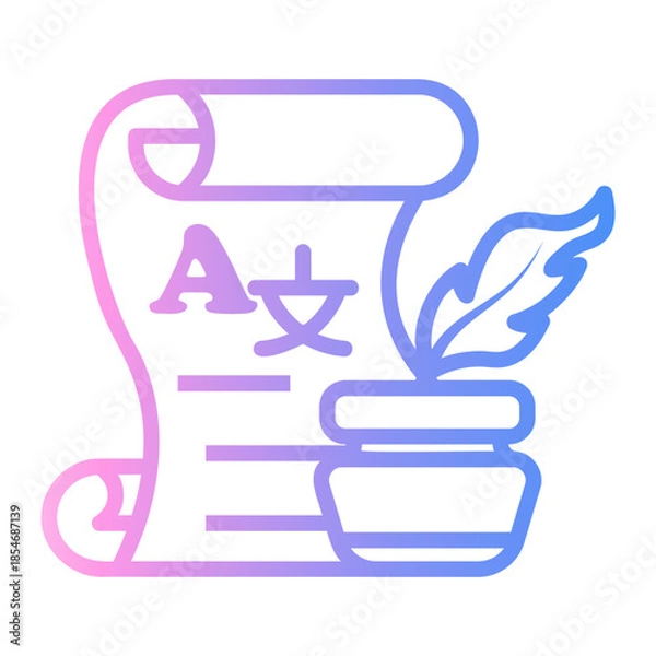 Obraz paper Line Gradient Icon