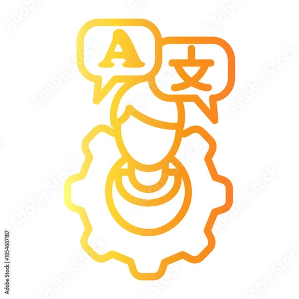 Obraz translator Line Gradient Icon