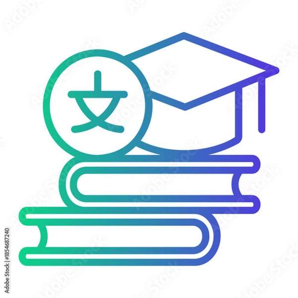 Obraz book Line Gradient Icon