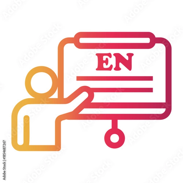 Obraz eng Line Gradient Icon