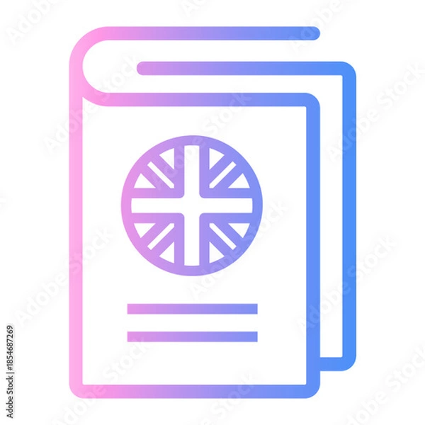 Obraz english Line Gradient Icon
