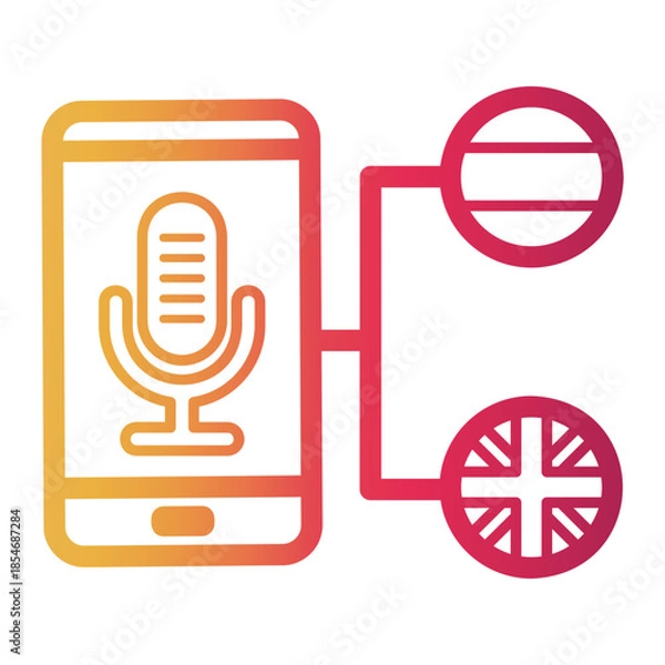 Obraz language app Line Gradient Icon