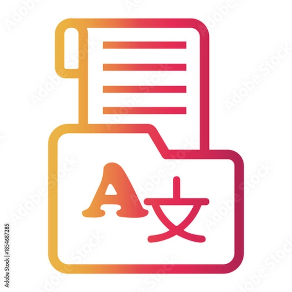 Obraz file Line Gradient Icon