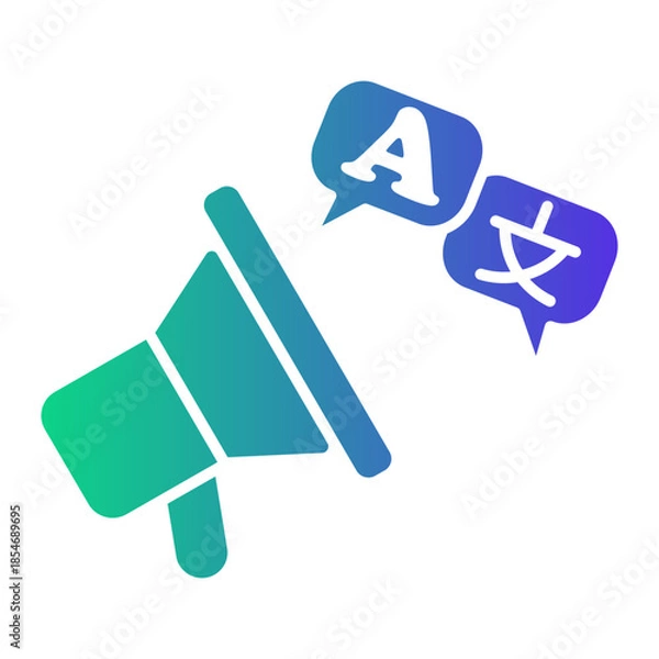 Obraz language listening skills Gradient icon