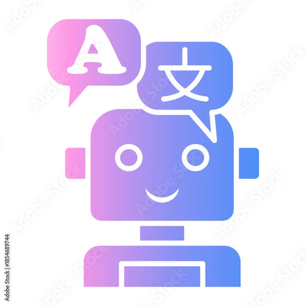 Obraz robot Gradient icon