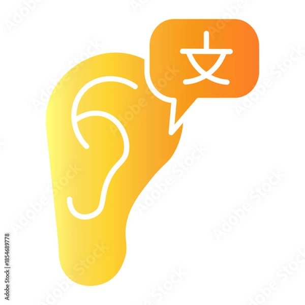 Obraz understanding language Gradient icon