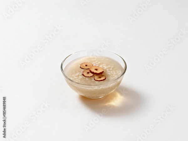 Obraz 식혜, 음료, 음료수, 한국 전통 음료, 전통 음료수, 명절, 후식, 디저트, 대추, 고명, 수제, 특산품, 가정식, 전통