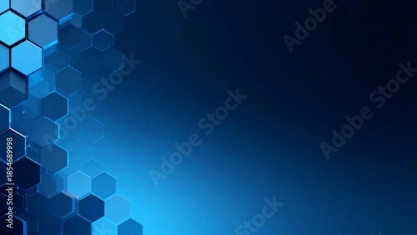 Fototapeta Blue hexagonal pattern design