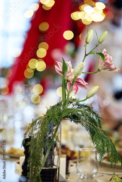 Obraz decorated christmas tree with candles