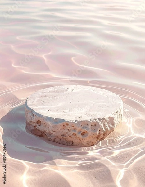 Obraz a blank stone podium 