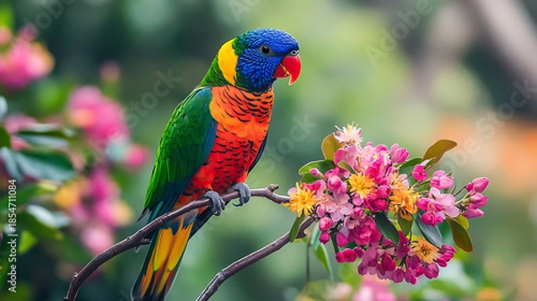 Obraz rainbow lorikeet parrot