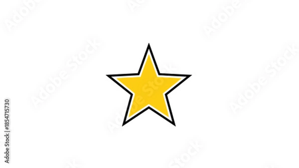 Obraz Yellow Star Icon Simple Design Element.