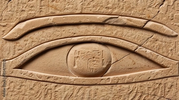 Obraz Ancient Egyptian hieroglyphics, closeup