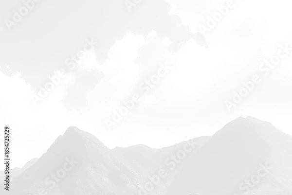 Fototapeta mountains and clouds