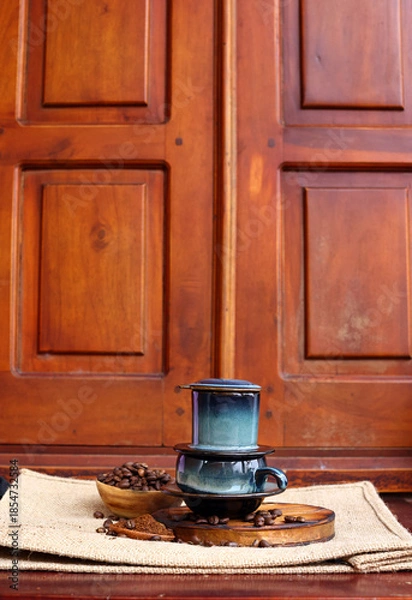 Obraz Vietnamese coffee press filter coffee maker